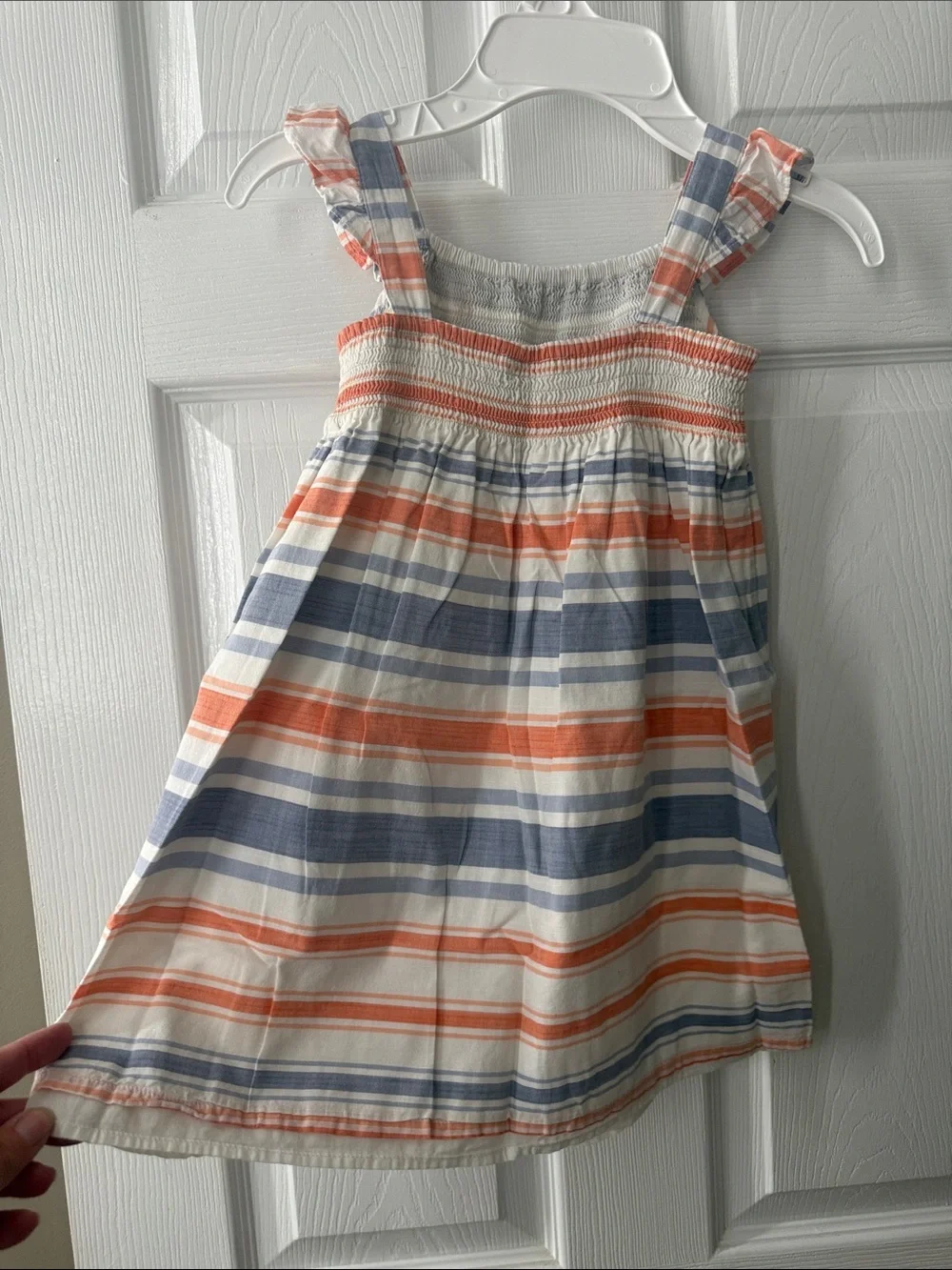 Gymboree Girls' White & Coral Sun Dresses with Blue Print